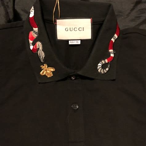 gucci polo shirt snake collar